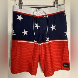 Quiksilver Patriotic Star Board Shorts EUC 25